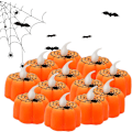 Pikkukuva 1 / 5: ##/12 kpl Halloween-kurpitsalyhtyjä (liekittömiä teekuumeita), lepakko##/