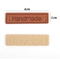 Miniatyrbild 1 av 5: 100 st PU-läder Etiketter, Handgjorda Kläder DIY Etiketter för Jeans Väska