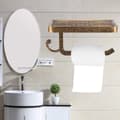 Miniatyrbillede 3 af 5: Vintage Toiletpapirholder til Badeværelse Antik Messing Rulle Vævspapir