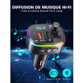 Pikkukuva 5 / 5: Bluetooth 5.0 FM-lähetin, QC3.0 & PD 18W USB C Bluetooth-auto