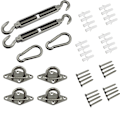 Miniatyrbillede 2 af 5: Skygge Sejl Hardware Kit - 304 Rustfrit Stål Solsejl Installation