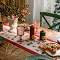 Miniatyrbillede 4 af 5: ##/Julebordløber dekoration, dug, 35*180cm, frynser##/