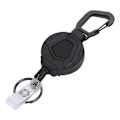 Miniatyrbild 5 av 5: ##/Stycke Utdragbar Nyckelring för ID-Kortshållare Robust Badge Reel Upp till Tjockt Fodral med Rostfritt Stål Fjädertråd##/