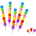 Miniatyrbild 1 av 5: ##/Set med 8 pennor Mini Cartoon Smiley Färgade Pennor Söta Stapelbara##/
