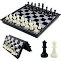 Miniatyrbild 2 av 5: Magnetiskt Schackbräde, Deluxe Vikbart Schackset, Bärbart Schack