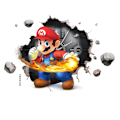 Miniatyrbild 5 av 5: Dekoration 33 × 47cm 3D trasig vägg Mario barnrumsväggdekor