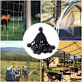 Miniatyrbild 3 av 5: 50 st Elastiska Bollspännare (Svart), Presenningspännare för Paviljong