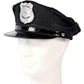 Miniatyrbillede 3 af 5: /#/Politihat Cop Karnevalhatte 1 sort politihat sjov SWAT/#/