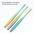 Miniatyrbilde 4 av 5: Berøringsskjermpenn Utskiftbar Nib Gradient Farge Universal Sensitiv Liten Midjeform Skriving Aluminium Legering Nettbrett Berøringsskjerm Kapasitiv Blyant H