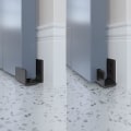 Miniatyrbillede 1 af 5: Sort, 2-pak Skridsikker Gulvguide til Skydedør, U-formet, Fleksibel
