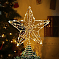 Miniatyrbild 1 av 5: ##/Julgrans Topp (Medium Storlek), LED Stjärna, Guldkula, Ljussatt##/