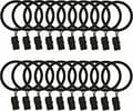 ##/Set med 20 gardinklippringar 3,0 mm x 25 mm Svart##/