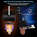 Miniatyrbild 3 av 5: K1 Keramiskt Hotend Kit Snabbt Byte Munstycke K1C Helmetall Integrerad Extruder Hot End för K1 MAX 3D-skrivare