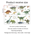Miniatyrbild 5 av 5: Tejpad med tecknad dinosaurie för vägg, vardagsrum, sovrum