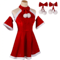 Miniatyrbilde 4 av 5: ##/XL, Julekostyme kjole bluse topp kåpe kveldskjole##/