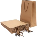 Miniatyrbilde 2 av 5: 10 Stykker Kraftpapirposer Store Julegaveposer Håndveske med