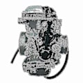 Pikkukuva 4 / 5: Kaasutin Yamaha Bear Tracker 250 Yfm250 19992004 Atv Us -malliin