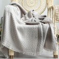 Miniatyrbilde 1 av 5: ##/Grå sofa teppe sjal sengeteppe kontor lur teppe##/