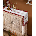 Miniatyrbild 4 av 5: ##/Julbordstablett, Tomte Röd Rutiga Rustik Tablett##/