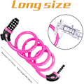 Miniatyrbillede 3 af 5: Cykel Lås (Pink), Lang Cykel Lås 120cm x 12mm, Tyverisikker Kabel f