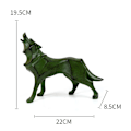 Miniatyrbillede 1 af 4: Ulveskulptur Ornamenter Skulptur Geometrisk Dyr Harpiks Wo