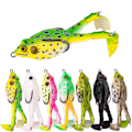 Miniatyrbillede 1 af 6: ##/Kunstig agn Trendex frø 9cm grøn gummiagn tilfældig farve 7 stykker##/