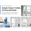 Miniatyrbilde 4 av 5: Dusj-squeegee med sugekoppholder - 22,5 cm svart - Vindu