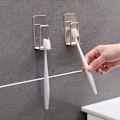 Miniatyrbilde 4 av 5: 6 stk. Veggmontert Elektrisk Tannbørsteholder med Lim for Bad