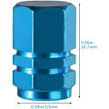 Miniatyrbillede 1 af 5: 8 Aluminium Dækventilhætter med Hex-forbindelse Universal Dækventil