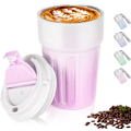 Miniatyrbilde 1 av 5: ##/400 ml rustfritt stålkopp (rosa) - Vanntett kaffekopp og tekopp##/