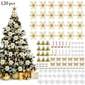Miniatyrbillede 1 af 4: ##/Juletræspynt Kunstige Glitterblomster Hængende Snef##/