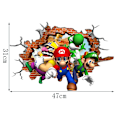 Miniatyrbild 2 av 5: En bit 47×31cm 3D trasig vägg Mario barnrumsväggdekoration S