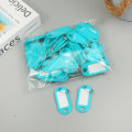 Miniatyrbilde 3 av 5: Blå pakke med 50 tag nøkkelringer, 4,7 x 2 cm plast tag nøkkelring med