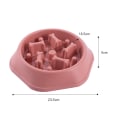 Miniatyrbillede 2 af 5: Naturlig Langsom (pink) Foder Skål ?19cm, Bambus Hund Langsom Foder