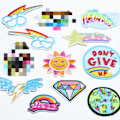 Miniatyrbillede 5 af 5: ##/Pakke med 28 brodererede stofpatches##/