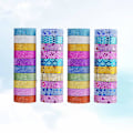 Miniatyrbilde 3 av 3: 40 Ruller Glitter Tape Klistremerker Papir Limtape DIY Dekorative Etikett Håndverk For Kontor Skole