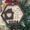 Miniatyrbild 3 av 5: ##/Nyårs Hängande Dekoration 2024 Hexagon Hänge Julgransdekoration##/