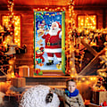 Miniatyrbild 3 av 3: ##/Juldörröverdrag Dekoration Tomte Bakgrund Juldörrhängande Överdrag##/