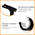 Miniatyrbild 2 av 5: ##/Set med 2 gardinstångsbeslag (svart), ø 25-28 mm robust aluminium##/