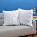 Miniatyrbild 2 av 5: (Vit * 1 styck) Soffa kuddfodral, ultra mjuk plysch kuddfodral