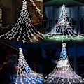 Miniatyrbillede 5 af 5: 317 LED Julelys Girlande, Diameter 32cm Stjernelys Gardin