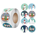 Miniatyrbillede 1 af 5: 🎄 Julemærker til gaveindpakning - Nyttårsdekoration, lykønskningskort, slikposer - Stickersqy1652-100stk 🎄