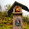 Miniatyrbillede 5 af 5: Havefigur-Elf Statue, Træpynt Statuette, Julepynt