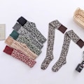 Miniatyrbild 5 av 5: ##/Långa Varma Julklappsstrumpor för Kvinnor - Kaffe, Långstickad Vinter S##/