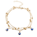 Pikkukuva 2 / 3: 1 kpl (kulta, siniset silmät) Anklet-helmi Anklet-ranneke Helmiketju F