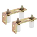 Miniatyrbilde 1 av 4: 2 stk Skyveport Glidehjul med L-stolpebrakett, Nylon Justerbar