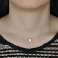 Pikkukuva 4 / 5: U Näkymätön kaulakoru naisille, solisluun kaulakoru, elegantti solitaari