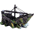 Miniatyrbillede 1 af 4: Kunstig Harpiks Akvarium Ornament Akvarier Skibsvrag Fiskeri B