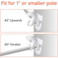 Miniatyrbillede 4 af 5: Hvid Justerbar Flagstangstøtte Flag Holder Aluminium Flagstang