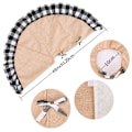 Miniatyrbillede 2 af 3: ##/Gingham linned juletræsskørt - Sort og hvid 120cm, Chris##/